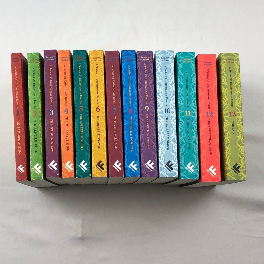 A Series of Unfortunate Events Lemony Snicket Complete 13 Book Paperback Set
